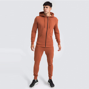Vente en gros de sweat-shirt d'entraînement pour hommes de couleur pure survêtement de fitness à capuche écologique à motif solide prix bon marché - Product Image 4
