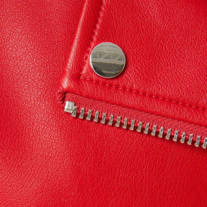 <b>Plus</b> <b>Size</b> Stand Collar <b>Ladies</b> Leather <b>Jacket</b> for Adult High Quality Breathable Customized Logo Printing Leather <b>Jacket</b> - Product Image 5