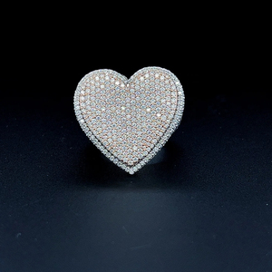 Bague en diamant créée par un laboratoire hip hop exclusif plaqué or blanc 14 carats pour hommes bague de mariage de fête taille brillante avec certificat IGI - Product Image 5