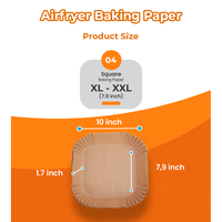 Bido Eco-Friendly Ongebleekte Airfryer Bakpapier Vellen Anti-aanbak Papier Liners SOSSKIN 023435 Kalkoen Gezonde Keuken