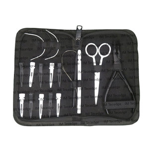 C Type Kit Set pour Extensions de Cheveux Noirs Y Compris Pinces Clips Ciseaux Boucle-Outils Métalliques pour l'Épilation Humaine - Product Image 2