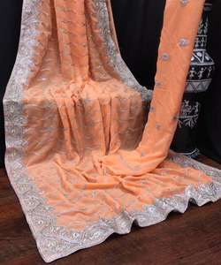 Sari de Algodón Bordado Completo con Pieza de Blusa Sin Coser, Sari al por Mayor para Mujer para Bodas de Lujo, Prenda Kanchipuram - Product Image 6