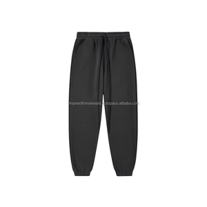 Premium hommes taille mi-élastique pantalon de survêtement couleur unie pantalons de survêtement décontractés poids moyen Streetwear bas vêtements quotidiens - Product Image 2