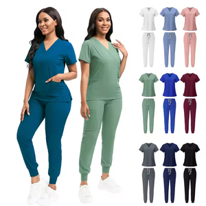 Uniforme Médico para Mujer, Conjunto de Blusa y Pantalones de Tela Transpirable de Algodón y Poliéster para Clínica, Hospital y Atención Médica - Product Image 3