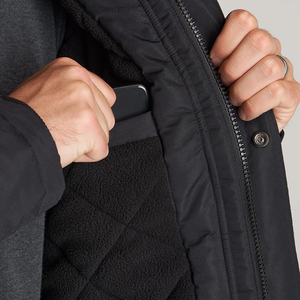 Vente en gros Parka longue à capuche rembourrée pour hommes de grande taille pour l'extérieur Veste d'hiver imperméable et respirante de haute qualité - Product Image 4