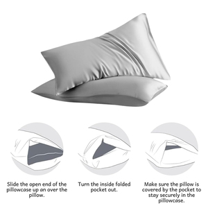 Taies d'oreiller en soie de mûrier naturel pur taie d'oreiller respirante lisse douce pour le sommeil de beauté OEM ODM Logo personnalisé disponible - Product Image 5