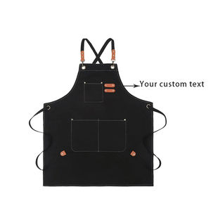 Adjustable Cotton Polyester Waterproof Cooking Coffee Bib Unisex Men <b>Women</b> Custom Promotional <b>Kitchen</b> Delantal <b>Aprons</b> - Product Image 4