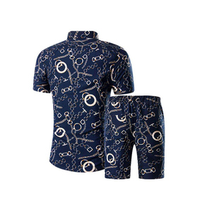 Costumes de plage hawaïens floraux décontractés pour l'été ensembles de chemises et de shorts à séchage rapide tissu léger idéal pour les activités de plage en plein air - Product Image 5