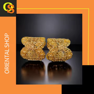 ชุดกำไลข้อมือดีไซน์หรูหราพร้อมกำไลชุบทอง22K ชุดเครื่องประดับสไตล์โมเดิร์นสำหรับผู้หญิง - Product Image 3