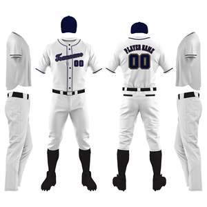 ชุดเบสบอลสำหรับผู้ใหญ่และเยาวชนผ้าโพลีเอสเตอร์แห้งเร็วระบายอากาศได้ดีปรับแต่งได้ตามต้องการพร้อมชื่อ/โลโก้ทีมของคุณ - Product Image 4