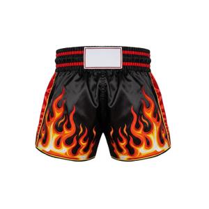 Shorts de combat et d'entraînement personnalisés MMA Muay Thai, extensibles, motif yeux rouges et feu, satin premium durable, OEM/ODM - Product Image 5