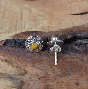 Pendientes para mujeres y niñas, piedra preciosa de ojo de Tigre, Plata de Ley 925 sólida, el mejor diseño para boda, pendientes finos, joyería - Product Image 3