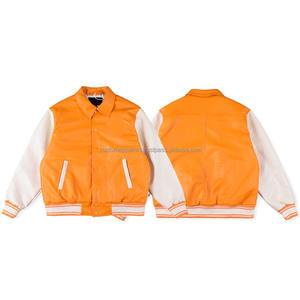 Nueva Chaqueta Varsity para Hombre, de Alta Calidad, con Logotipo Personalizado de Béisbol, Bordado de Toalla, Estilo Urbano, Talla Grande - Product Image 1