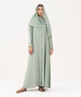 Abaya Droite Modeste Personnalisée OEM, Kaftan de Dubaï Élégant pour Femme, en Mousseline Écologique 100% Soie Naturelle, Longueur Cheville