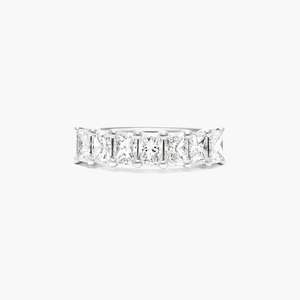Anillo de Diamantes con Corte Radiante de Siete Piedras - Product Image 4