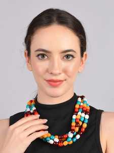 Luxueux dernier collier de perles de résine de mode de haute qualité fabriqué à la main personnalisé de haute qualité pour les femmes de l'Inde. - Product Image 2