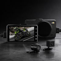 Nieuwe product dubbele voor- en achtercamera's HD waterdichte motorfiets recorder rijrecorder