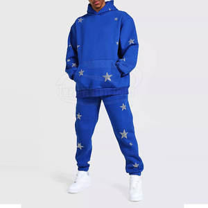 Servicio OEM Chándales de manga larga con diamantes de imitación Top Trending Slim Fit Hombres Chándales con diamantes de imitación - Product Image 1