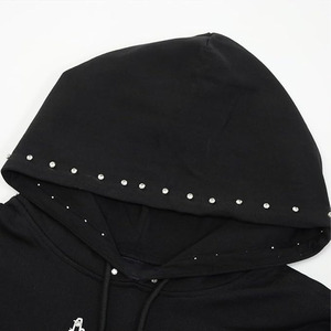 2025/2026 Men's <b>Black</b> Classic Pullover Hoodie-100% Cotton <b>Fleece</b> Winter Plain Dyed for Everyday Casual Wear - Product Image 5
