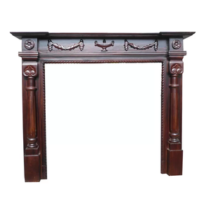 Kiểu dáng đẹp hiện đại Lò sưởi gỗ rắn bao quanh khung tường màu đen cho khách sạn thanh lịch hoặc không gian sống lò sưởi bao quanh kệ - Product Image 5