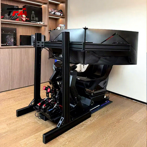 Simulador de configuración de carreras Sim Premium Cabina con plataforma de movimiento de <span class=keywords><strong>asiento</strong></span> y <span class=keywords><strong>volante</strong></span> de retroalimentación de fuerza de transmisión directa para juegos de automóviles - Product Image 1