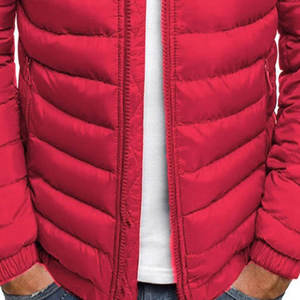 Doudoune légère d'hiver pour hommes, couleur unie, col à capuche, respirant, chaud avec poches, haute qualité, état neuf - Product Image 3