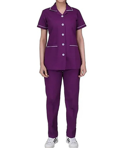 Logo personnalisé Ensembles d'uniformes d'infirmière d'hôpital pour femmes Slim Fit 100% coton Tissu tissé Détection d'aiguille Service OEM sans couture - Product Image 4