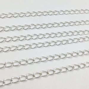 Gold Silver Rose Gold Plated 1 Meter Flat Curb <b>Extender</b> <b>Chain</b> 3x4mm Steel Jewelry Making <b>Chain</b> with 14K Plating - Product Image 5