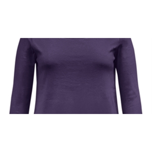 Top da Donna Karen Scott Viola Taglia S, M, L, XL, XXL in Cotone con Orlo in Pizzo, Colletto Arricciato e Design Floreale Geometrico Ricamato per Feste - Product Image 2