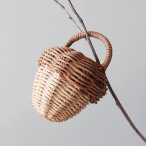 Sonajero de Bellota Hecho a Mano, de Ratán, Natural y Sostenible, para el Desarrollo Sensorial, Cesta de Almacenamiento - Product Image 4