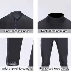 Traje de buceo de cuerpo completo de neopreno de 2mm para hombre con cremallera trasera Traje de neopreno de manga larga impermeable duradero para esnórquel y surf - Product Image 3