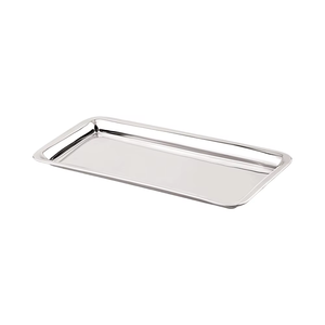 Bandeja Rectangular Larga de Acero Inoxidable con Acabado Espejo, 39X17 CM, Ecológica, Duradera, para Ocasiones Festivas - Product Image 1