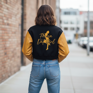 Veste bomber de baseball universitaire pour femmes en coton brut à carreaux de qualité supérieure, personnalisée - Product Image 2