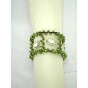 Material de madera Forma cuadrada Anillo de servilleta con acabado marrón Estilo elegante Lujo Hecho a mano Excelente calidad Decorativo para el hogar - Product Image 6