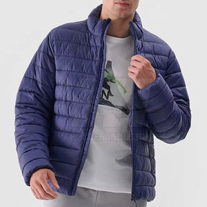 Veste matelassée en coton pour usage quotidien, look simple, doublure intérieure en coton doux, confort toute la journée - Product Image 4