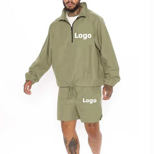 Best New Fashion Custom made Reflective Windbreaker Nylon Track Pants Windbreaker Tracksuit <b>Shorts</b> Sets Top Quality Wholesale - Product Image 3