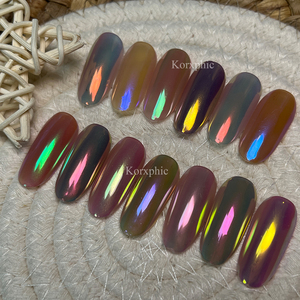 Bulk Irides cent Rainbow Aurora Super Shifting Chamäleon <span class=keywords><strong>Nail</strong></span> Art polnisches weißes Mondlicht Chrom pigment pulver - Product Image 4
