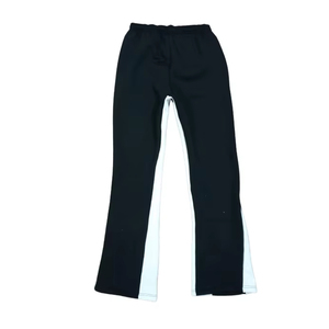Vente en gros de pantalons épais et lourds pour hommes 100% coton avec logo latéral personnalisé pantalons de survêtement surdimensionnés à jambes larges pour hommes - Product Image 6