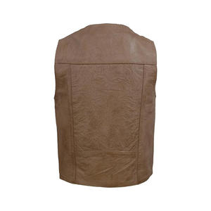 Nouveau gilet de moto décontracté pour hommes Gilet de moto en cuir de vachette - Product Image 6