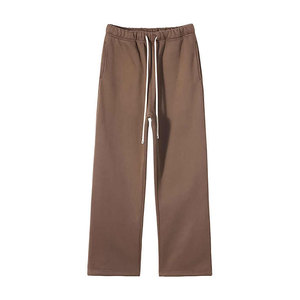 Pantalones para correr de pierna, pantalones urbanos para hombre, ropa de calle, pantalones de chándal grises de ajuste holgado con estilo Vintage, ropa de calle con cintura elástica - Product Image 4