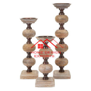 Soporte de vela de madera hecho a mano de lujo para sala de estar de hotel en casa con logotipo personalizado para Navidad - Product Image 6