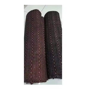 Tela de terciopelo bordada suave y ligera de calidad superior para blusas Vestido Anarkalis disponible a granel - Product Image 2