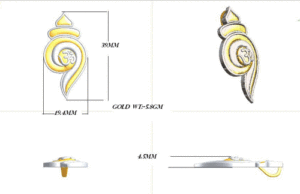 Om Religious Fashion Jewelry <b>Gold</b> Pendant <b>Number</b> Pattern Charm Pendant Made in India for Birthday Gift Pearl Metal Material - Product Image 1