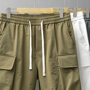 Short décontracté d'été 100% coton de haute qualité pour hommes étiquette personnalisée poche cargo écologique motif solide approvisionnement en gros - Product Image 2