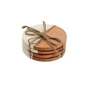 Customized Natural Stone Marble <b>Coasters</b> and Placemats Set 360Craft OEM Logo Classic Kitchen Accessories - Product Image 2