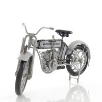 Modèle de moto vintage style 1911 en acrylique, peint à la main, 8,9Lx30,5Wx15,2H cm, pour la maison, le bureau ou le camping-car