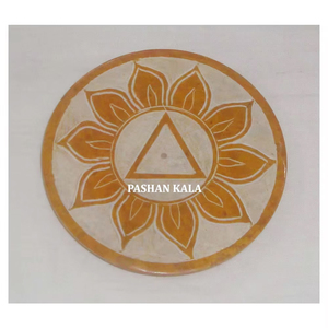 Brûleur d'encens de forme ronde à la main de meilleure qualité en pierre de savon naturelle de conception unique pour la décoration de la maison et du temple - Product Image 1