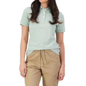 Polos cómodos MOQ bajos y elegantes para mujer, los polos transpirables de manga corta más vendidos para mujer - Product Image 4