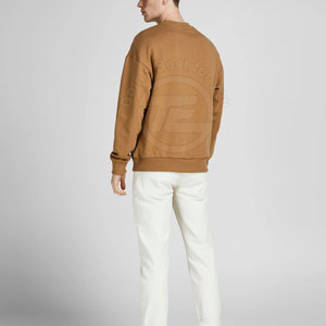 Sweat-shirt à capuche bas personnalisé en coton et polyester pour hommes, couleur unie, teint en couleur unie, hiver-automne, avec son propre logo et technique solide - Product Image 6