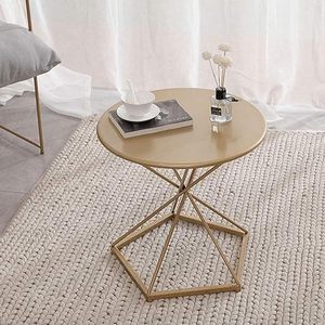 Table d'appoint en métal doré avec cadre géométrique pour la maison, la salle à manger et les tables basses. - Product Image 2